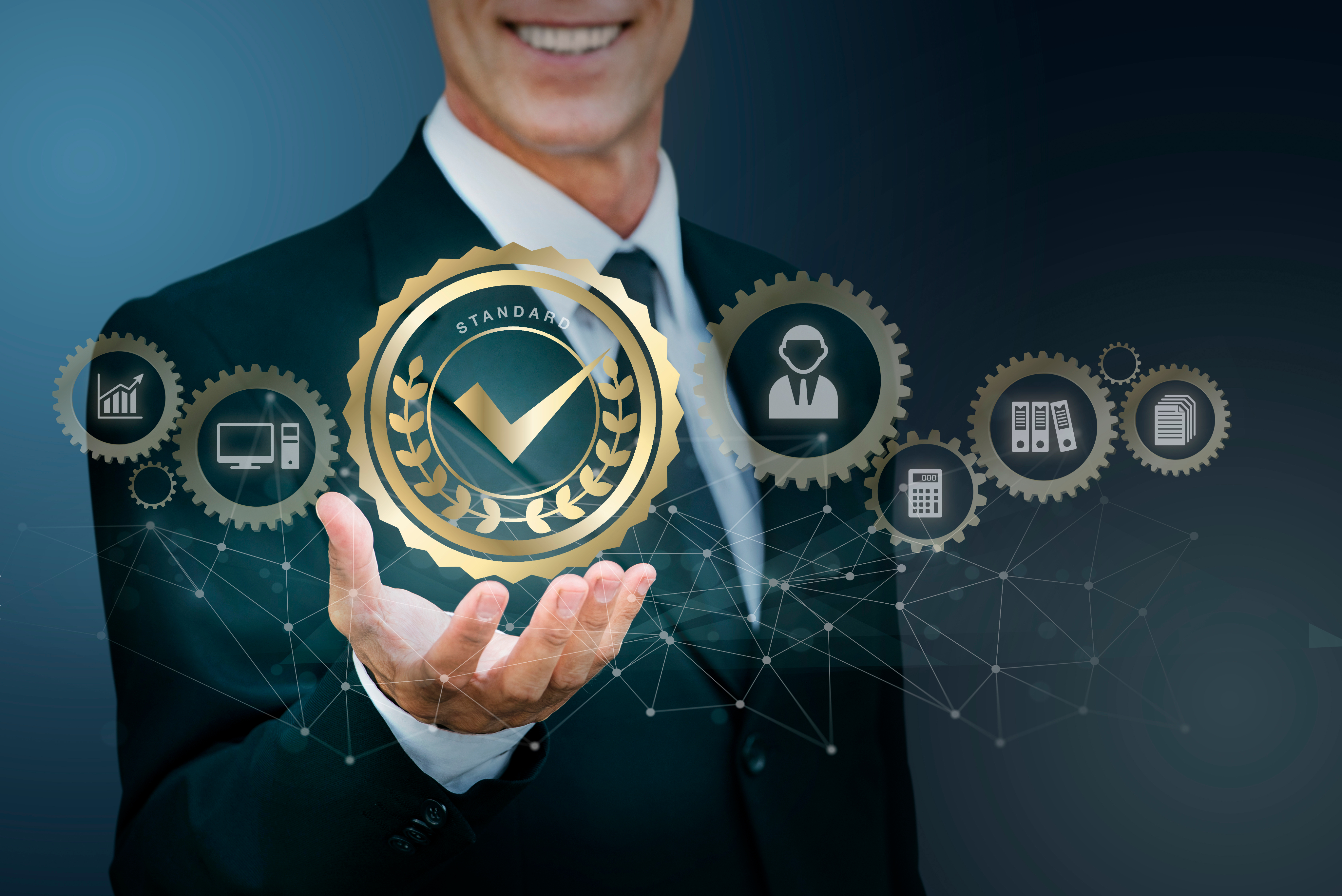 Grupo de profissionais de serviço sorrindo